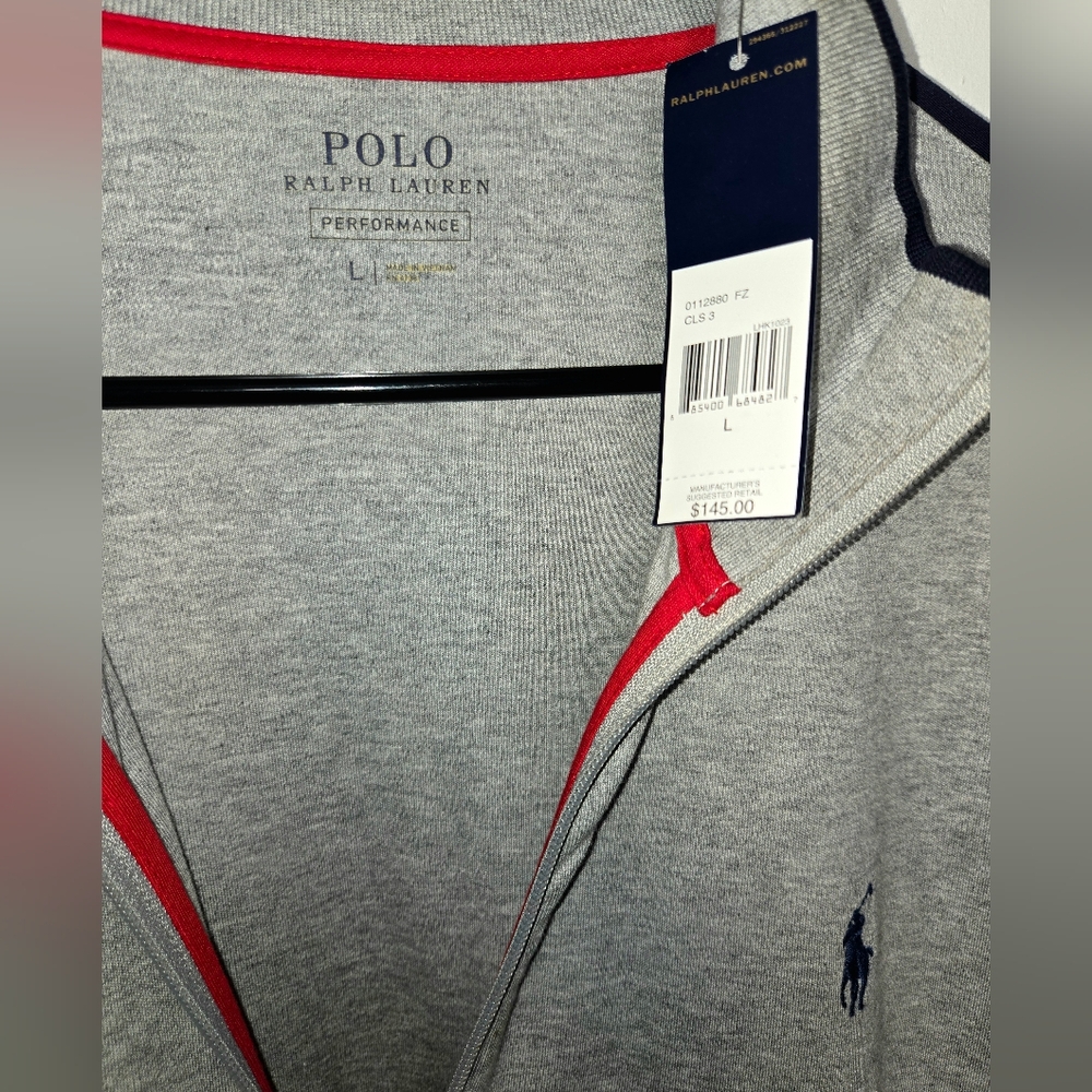 Polo by Ralph Lauren Men's Gray and Red Performance Sweatshirt